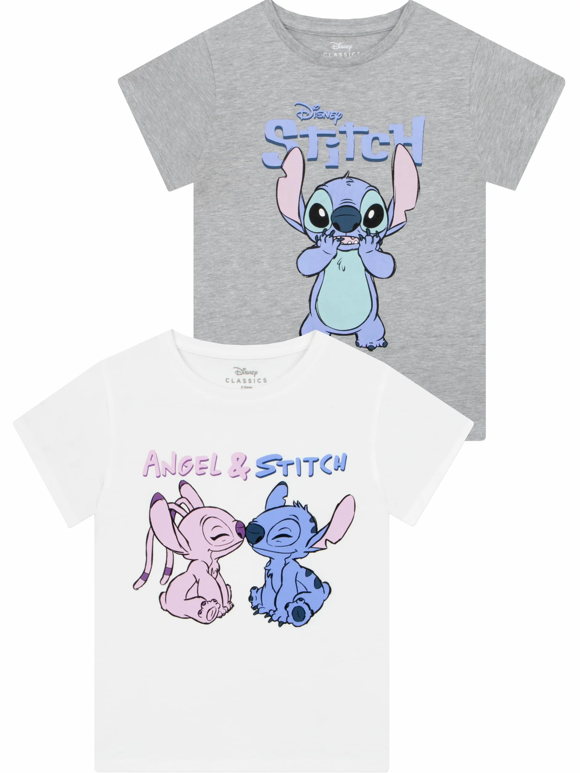 Disney Camiseta Stitch Niña | Camiseta Manga Corta Niña Paquete De 2