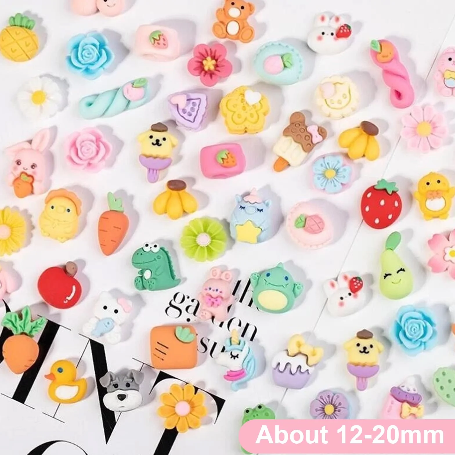 Juego de Slime Charms Multicolor 100 Piezas Resina Encantos para Manualidades
