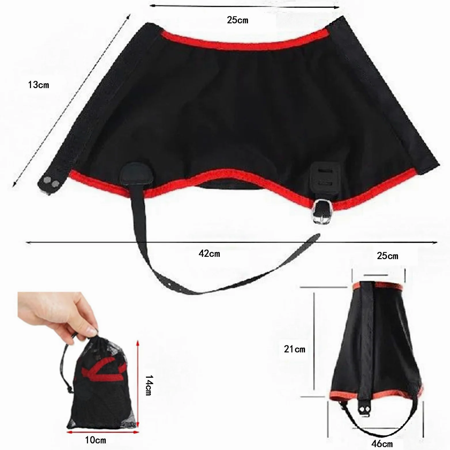Las Polainas for piernas, Las Fundas for Zapatos for Exteriores Son Altamente elásticas y Resistentes al Desgaste, adecuadas for Escalar montañas, Escalar y Acampar.