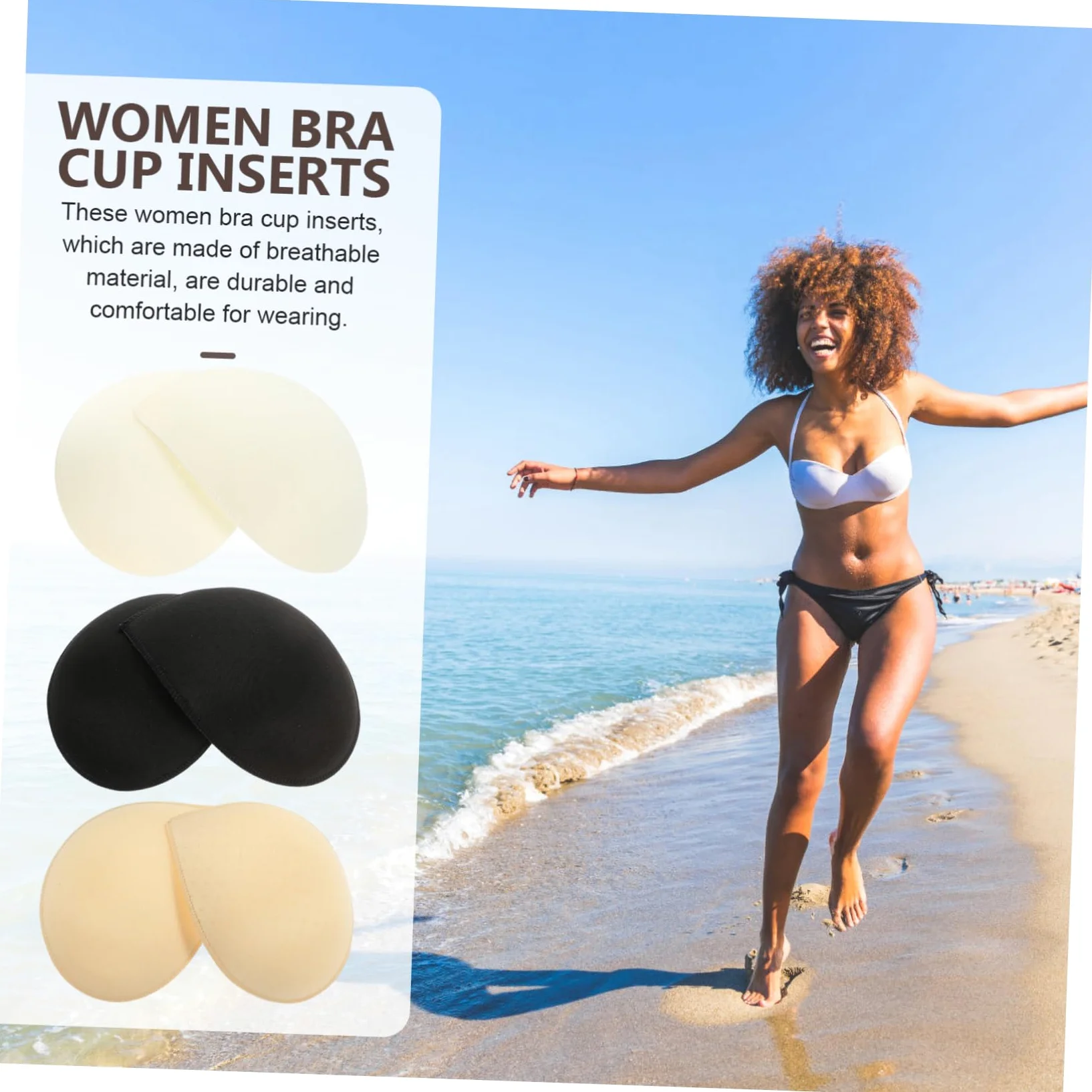 Beaupretty 6pares Almohadillas De Esponja Para Sujetadores De Inserciones Para Sujetadores Deportivos Reutilizables y Lavables Para Bañador y Yoga