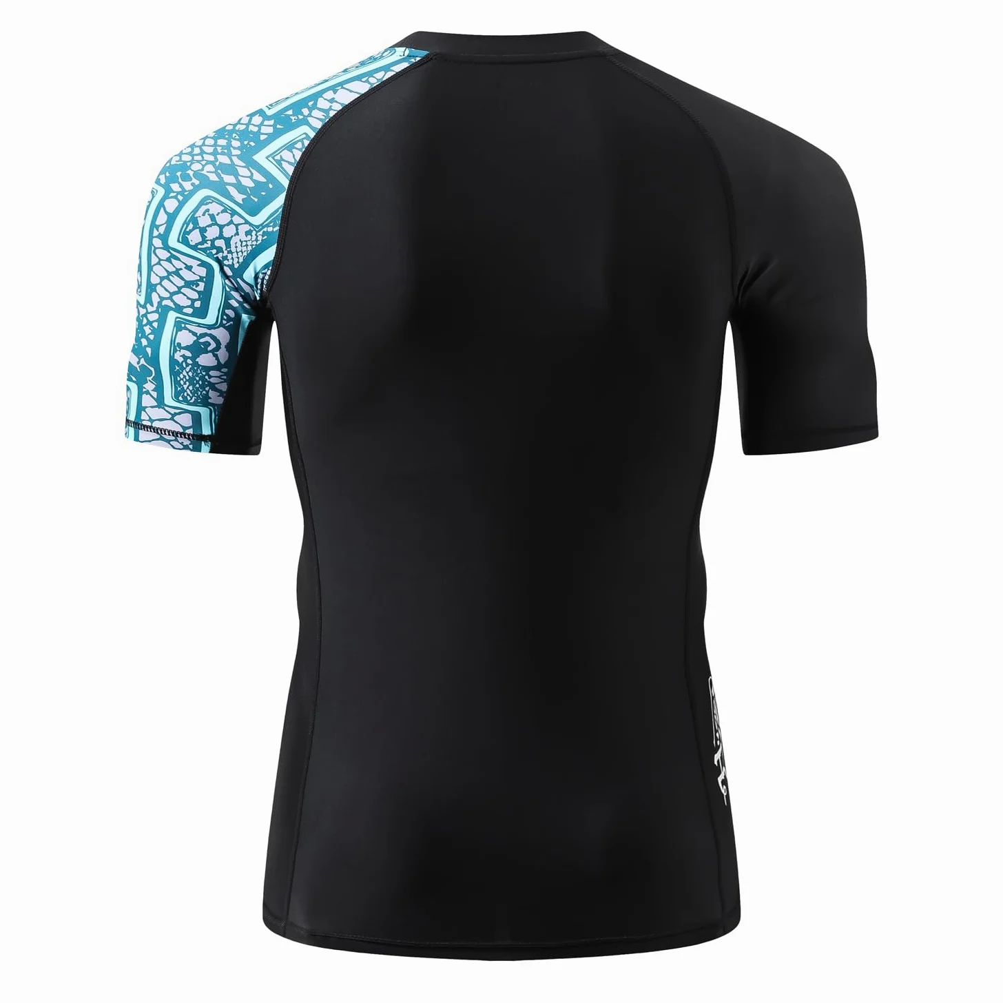 HUGE SPORTS Protección solar UV UPF 50+ Skins Rash Guard de manga corta para hombre