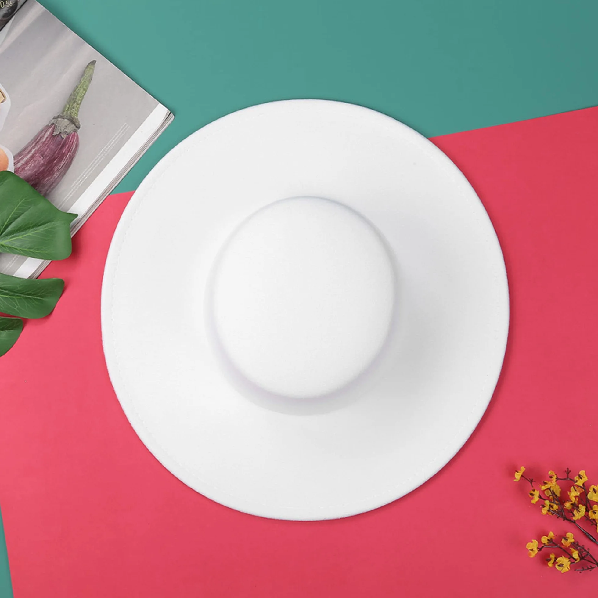 Sombrero de ala ancha para mujer, estilo formal, clásico, para barco, de fieltro, derby, iglesia