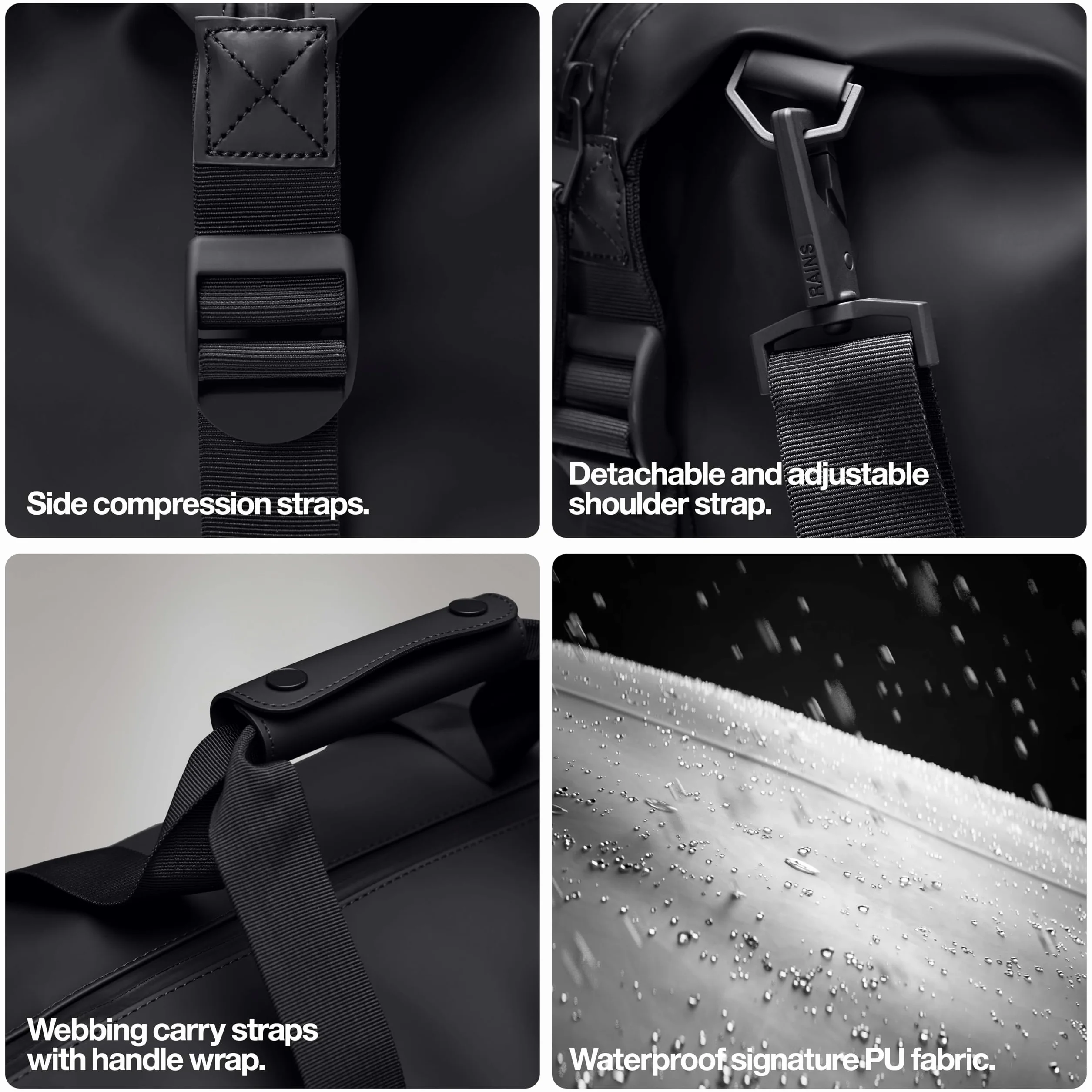 RAINS Hilo - Bolsa de Viaje Impermeable (tamaño pequeño)