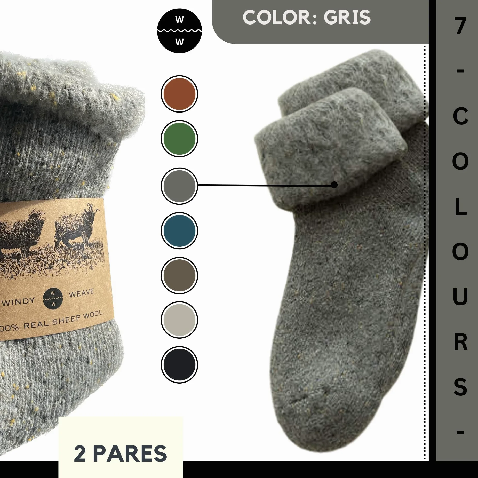 Calcetines suaves de lana (100% lana de oveja genuina) I Calcetines cálidos térmicos calcetines cálidos calcetines coloridos cómodos calcetines de hombre calcetines largos medias de mujer
