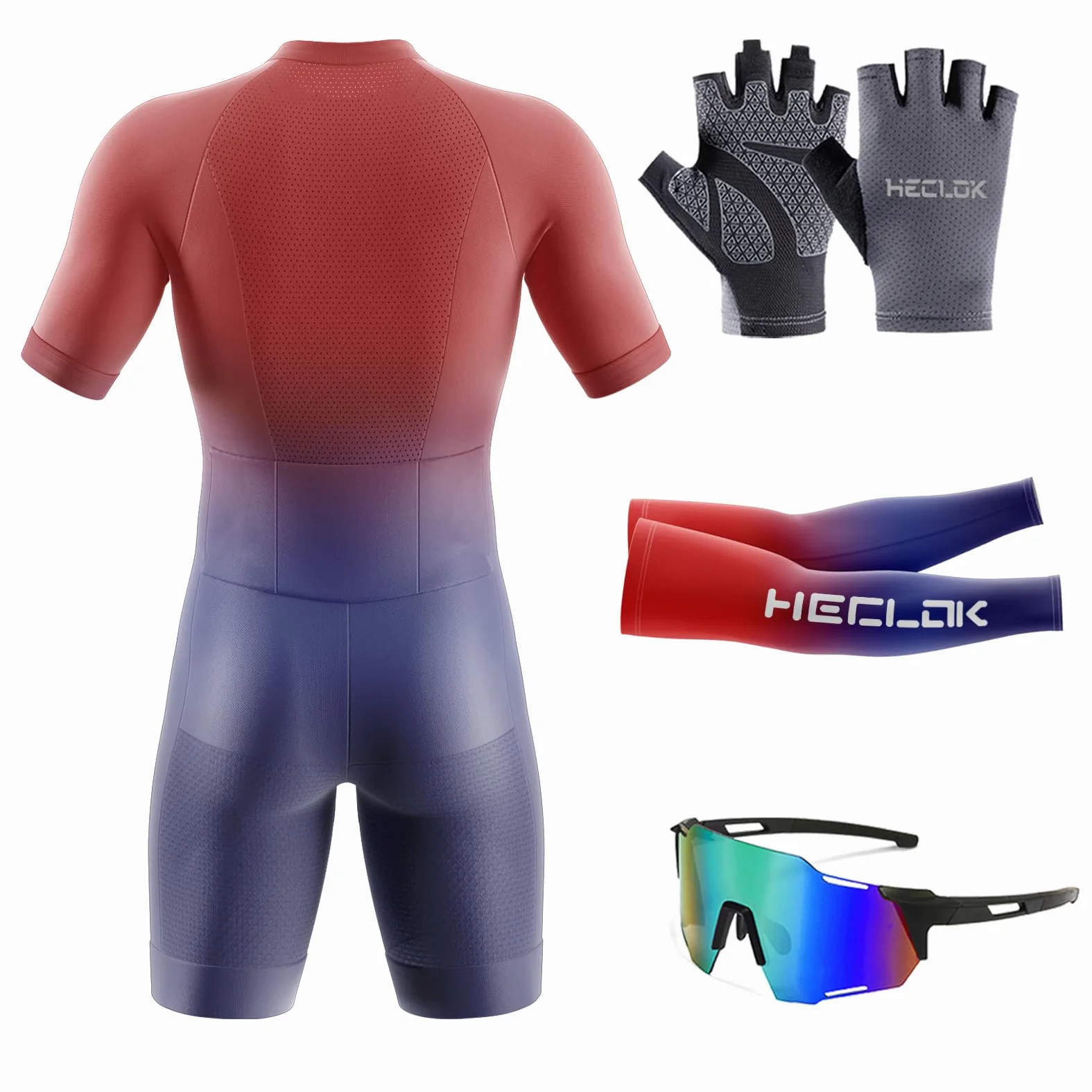 Triatlón Triatlón Triatlón de Manga Corta para Hombre，Traje de Natación para Bicicleta，Traje de Ciclismo Acolchado de una Pieza para，Ciclismo,Carrera,Natación
