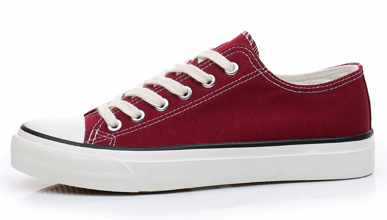 CullForYou Zapatillas deportivas coloridas para mujer, rojo (borgoña/blanco), 38.5 EU