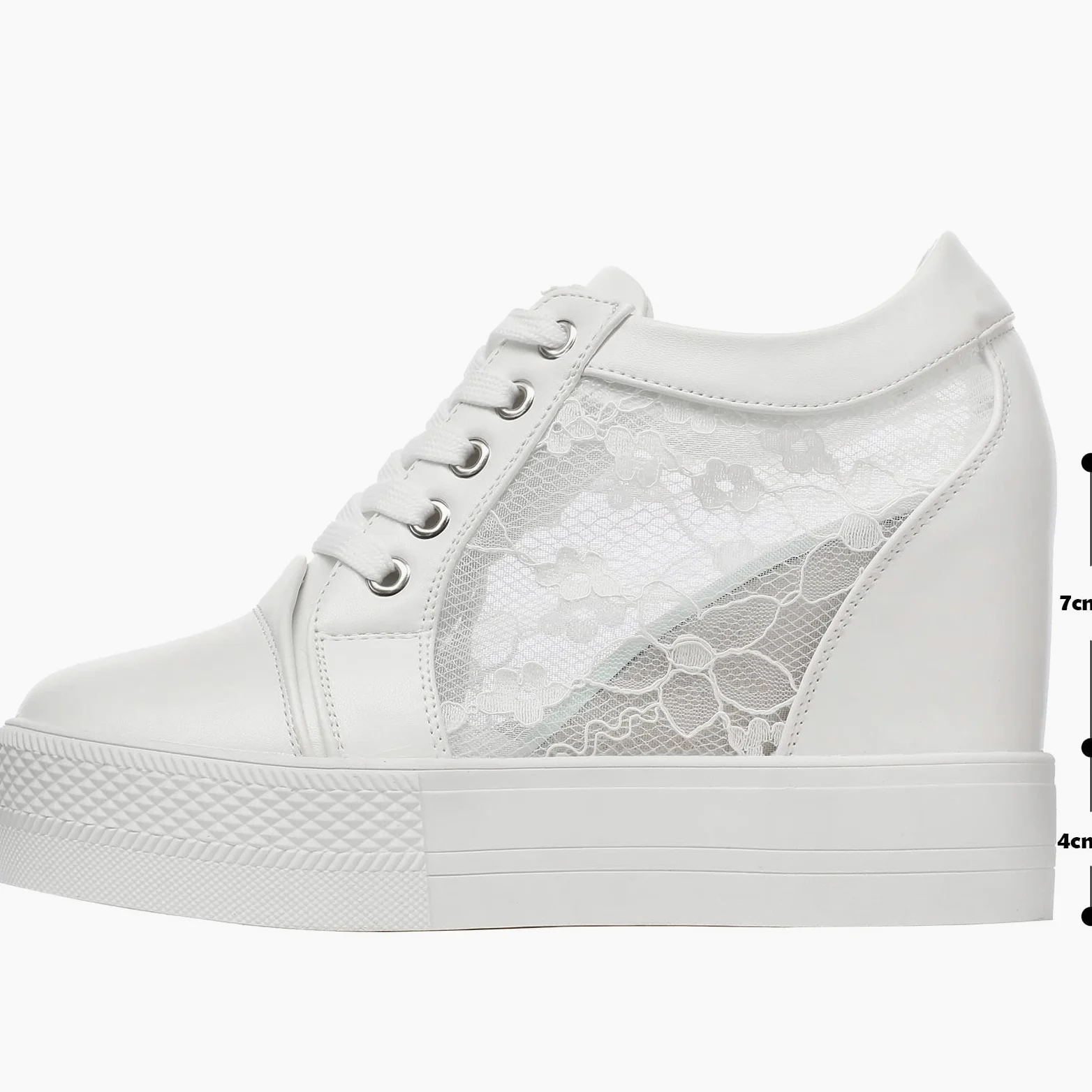 Mujer Oculto Cuñas Plataforma Elegante Deportivos Zapatillas Zapatos Casuales Cordones