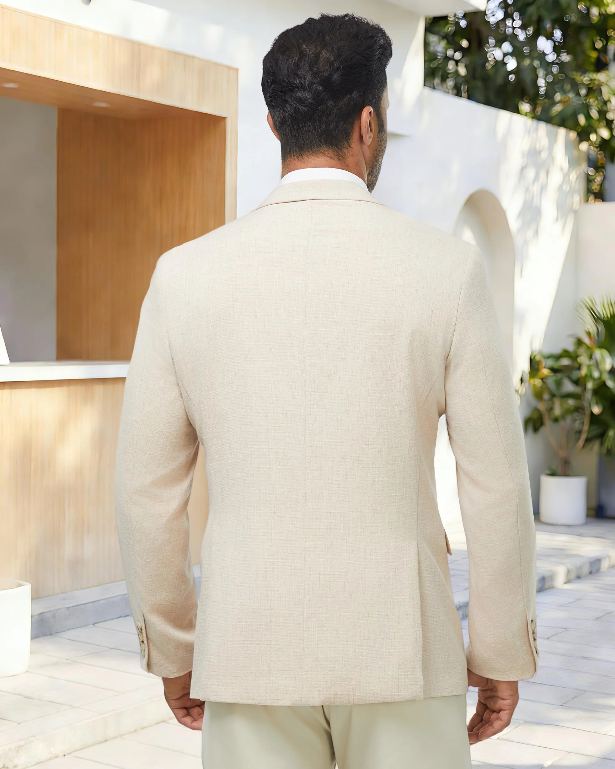 Blazer Hombre Elegante 1 Botón Regular Fit Chaqueta Traje Americana Negocio Oficina Boda Primavera Verano