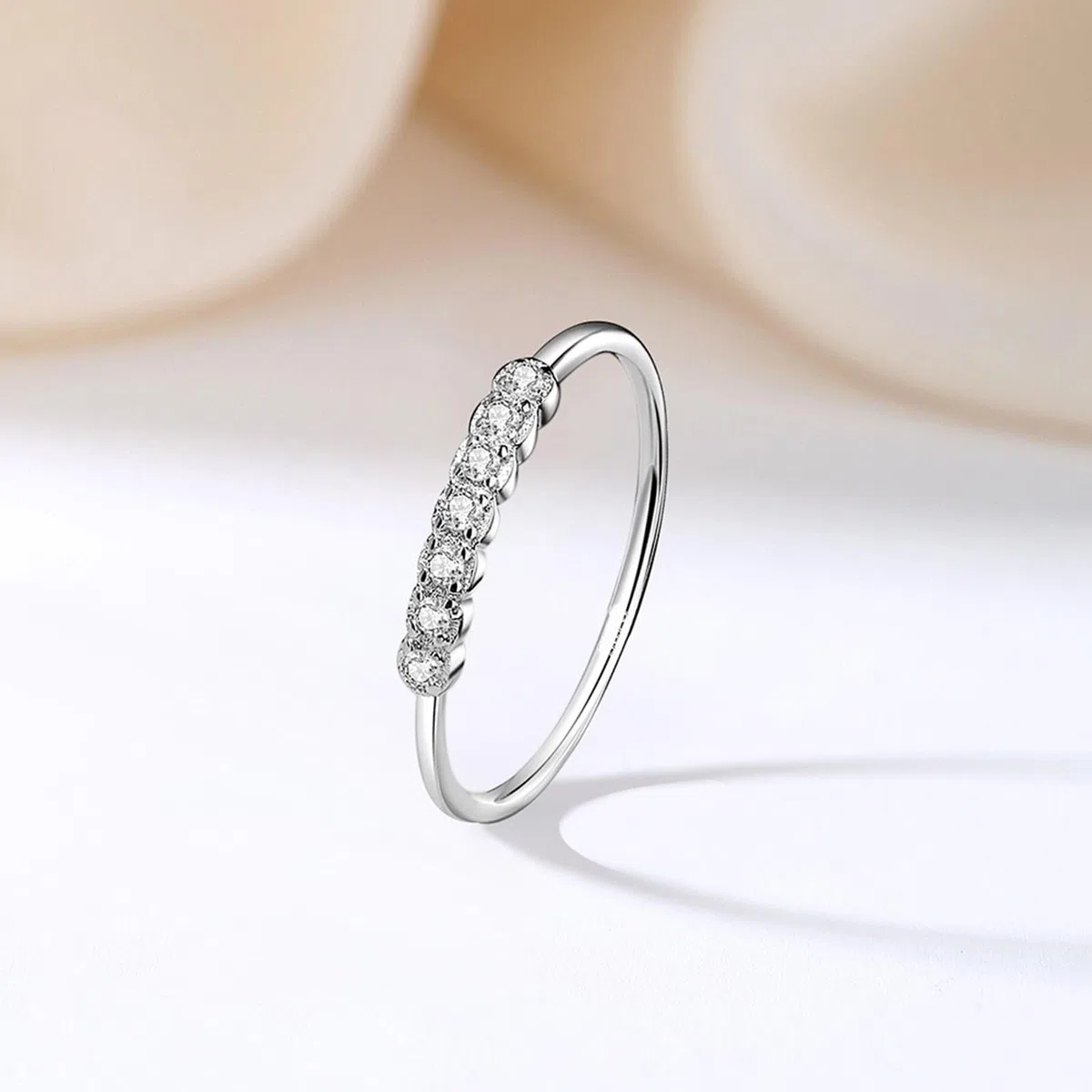 Par de anillos de oro Au750 de 18 quilates, apilables, alianzas de boda con diamante auténtico, anillo de boda de platino 950, talla 47-65
