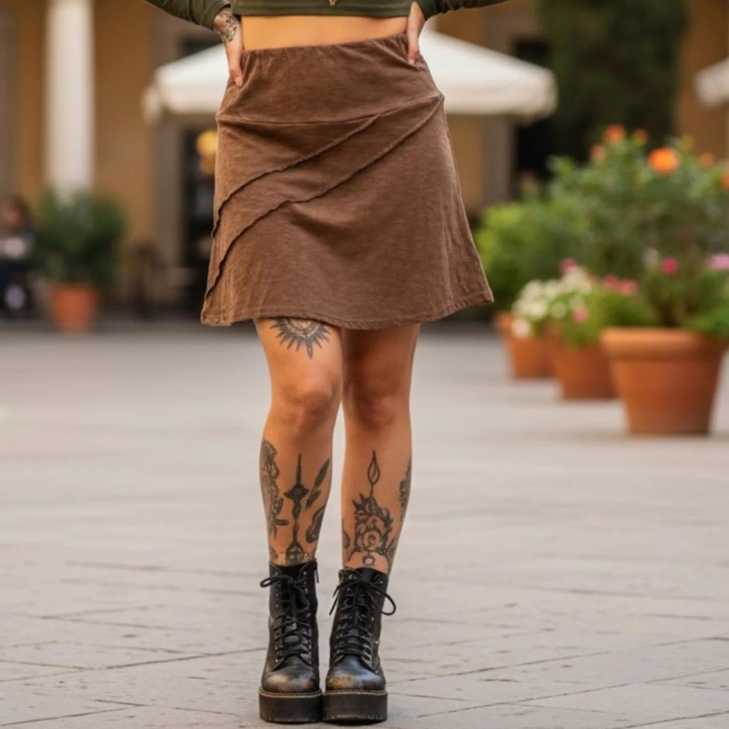 Minifalda cómoda de algodón para mujer GURU SHOP