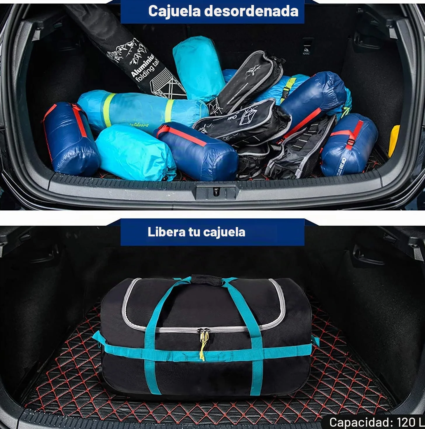 Bolsa de viaje grande con ruedas, plegable, portátil, versátil, Black-85l, 85 Liter, Clásico | Bolsa de viaje para vacaciones, viajes, acampada o fin de semana, resistente, resistente