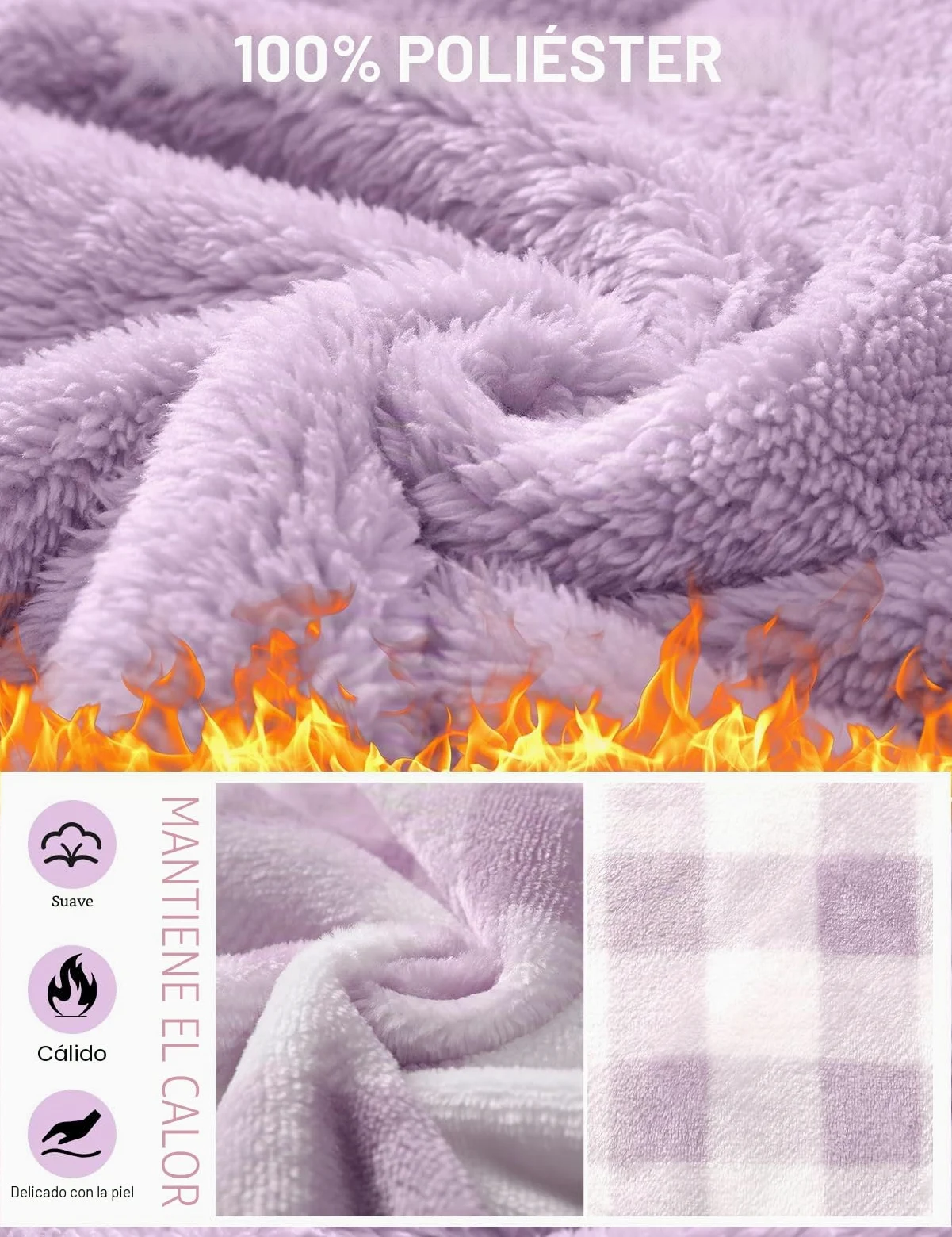Niwicee Pijama para Mujer Invierno Conjunto de Pijama Forro Polar Super Suave Ropa de Dormir 2 Piezas Damas Ropa de Noche Manga Larga cálida y Pantalones Largos con Bolsillo Pijama para Navidad