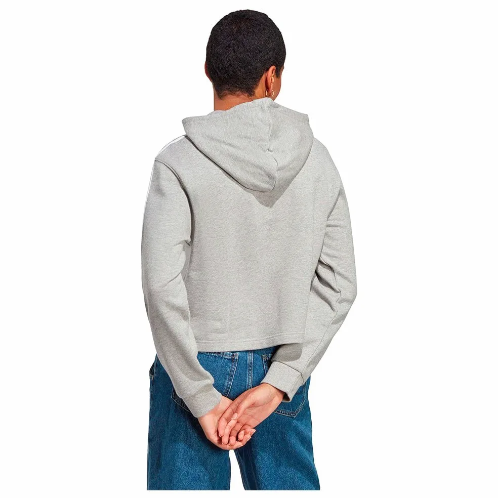 adidas 3-Stripes French Terry Cropped Hoodie Sudadera con Capucha Mujer
