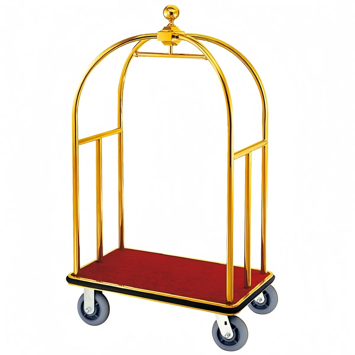 Carrito de Equipaje de Hotel, Carrito de Maletero/Estacionamiento con Valet, Ruedas de Goma de 6 Pulgadas, Adecuado para hoteles y aeropuertos