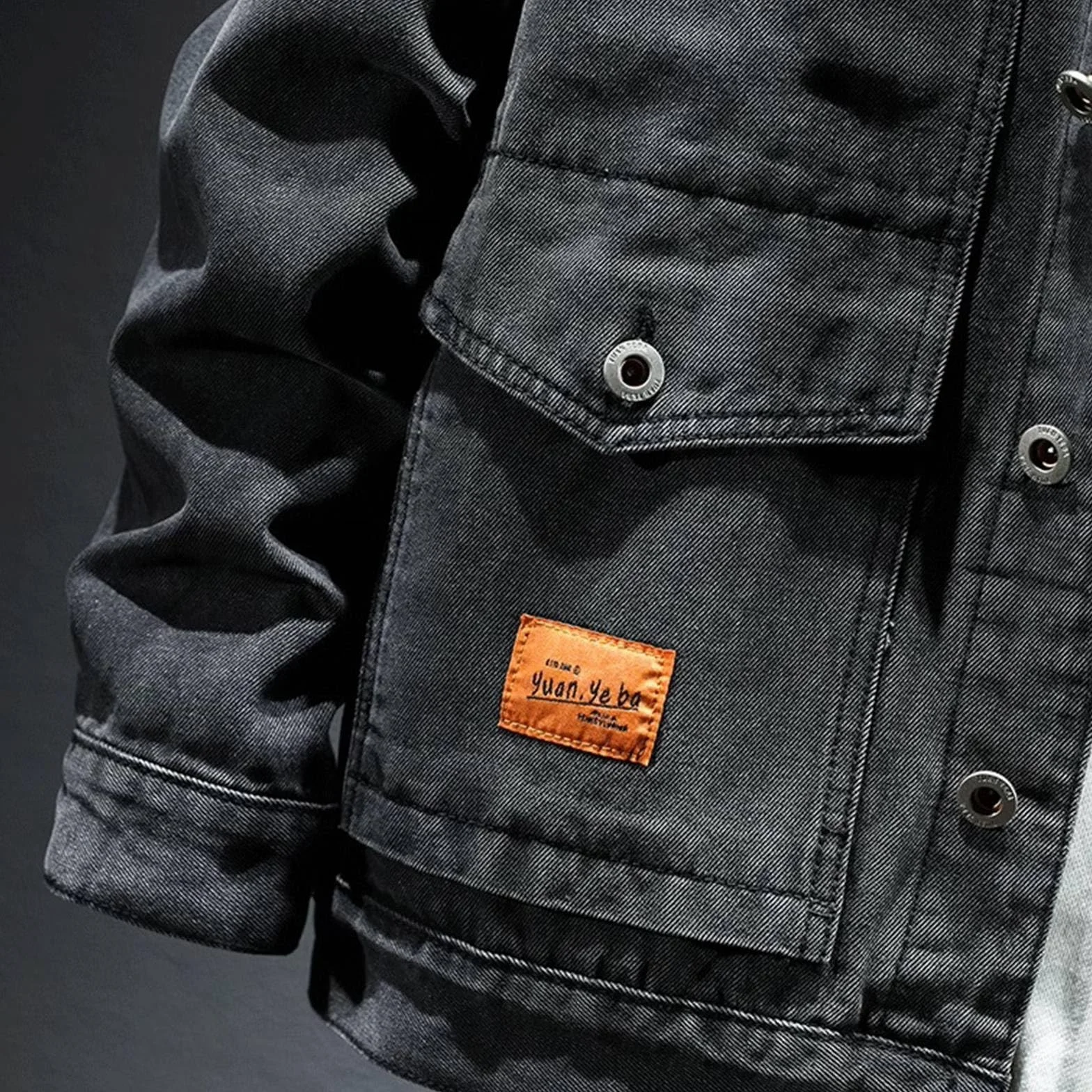 Chaqueta vaquera motero hombre clásica vintage abrigo camionero