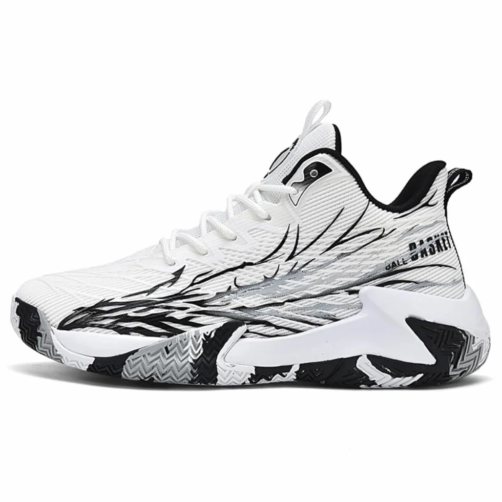 Zapatos Deportivos de Gran Tamaño para Hombre, Zapatos Baloncesto Antideslizantes Resistentes al Desgaste Transpirables