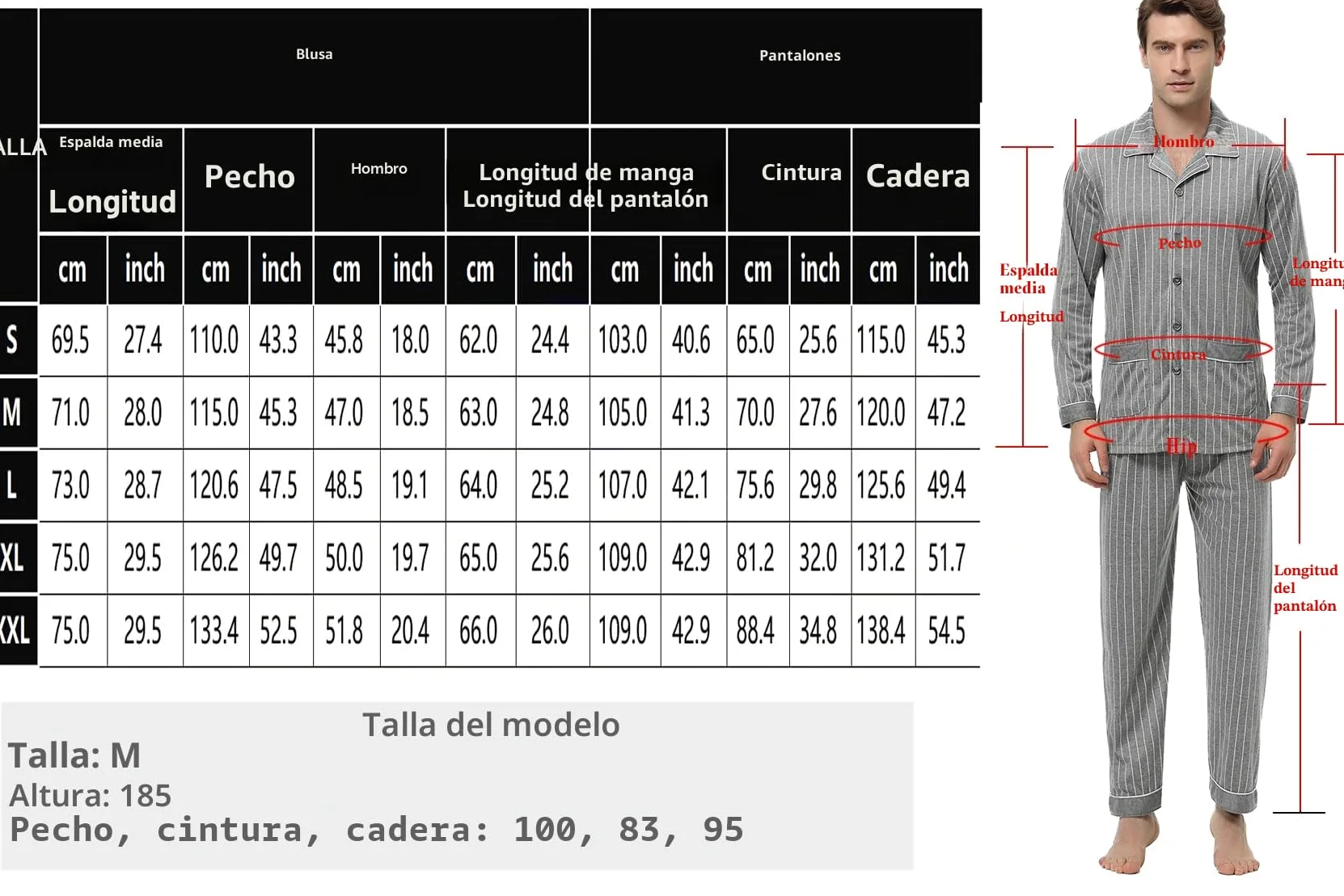 iClosam Pijama Hombre Invierno Algodón Pijamas con Botones a Cuadros | Conjunto de 2 Piezas, Camiseta Manga Larga, Pantalón Largos, Dormir Casa, Suave y Cómodo, Otoño y Frío Interior