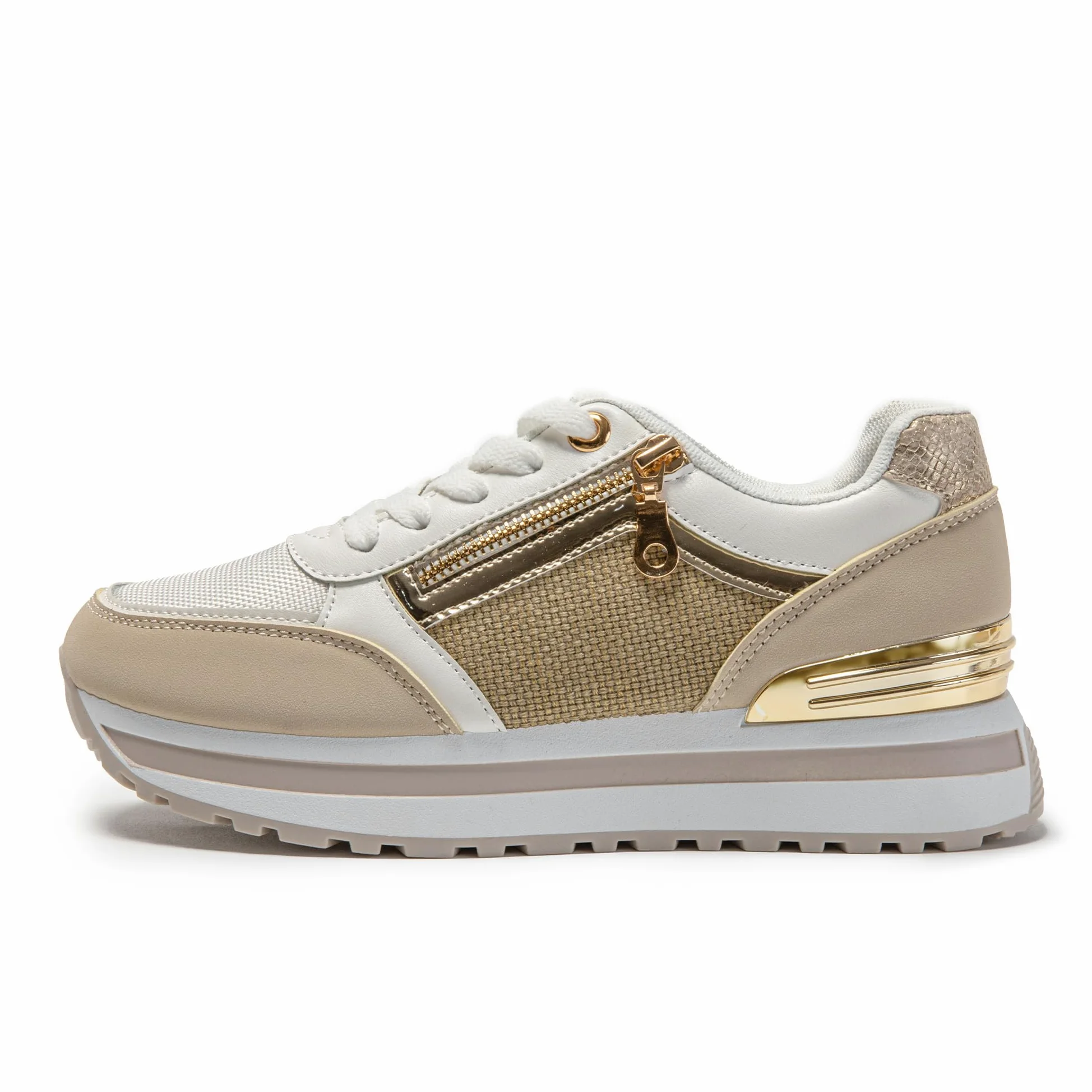 JOMIX Zapatillas con Plataforma para Mujer - Deportivas, Zapatos Cuña, Vestir - Ideales para Gimnasio, Caminata, Jogging y Fitness
