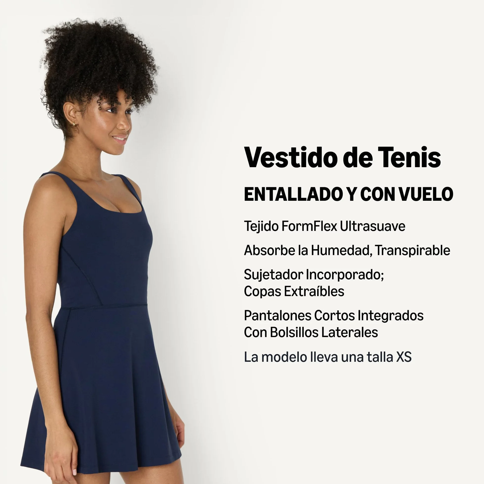 Amazon Essentials Vestido de Tenis FormFlex Largo Suave Mujer