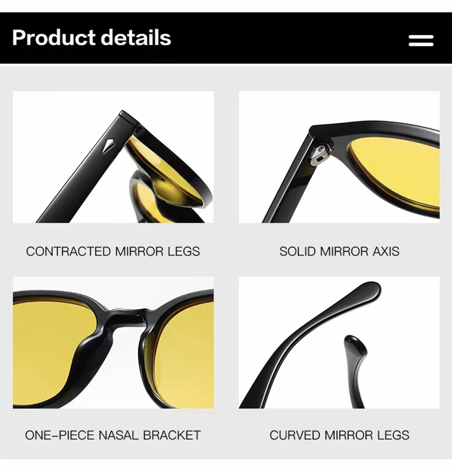 Gafas de sol redondas UV400 vintage Style Depp para hombres y mujeres
