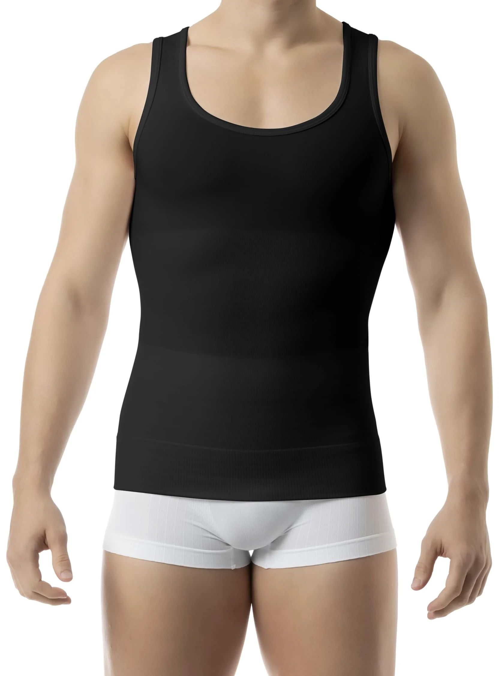 Farmacell Camiseta Reductora Hombre de Algodón, Control de Abdomen, Made in Italy, 417
