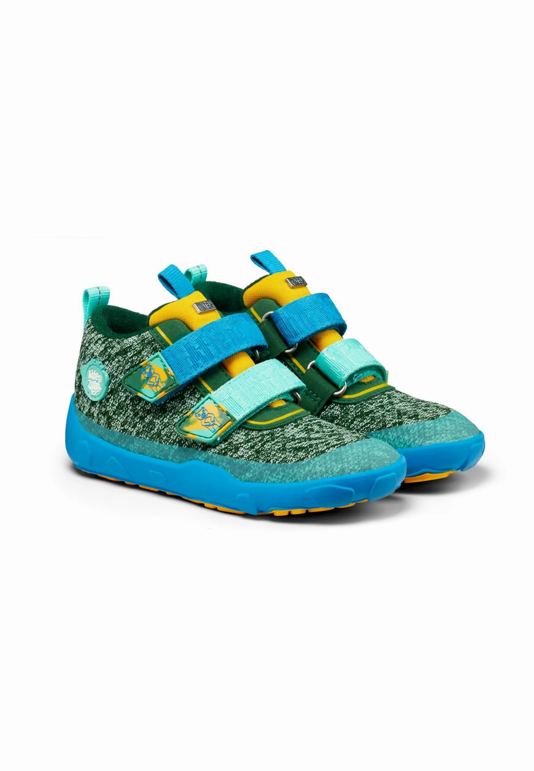 Affenzahn Zapato Barefoot Tejido Happy con Cierre Adhesivo, Vegano, Antideslizante, Flexible, Reflectante, Especialmente Ligero en Tallas 21-32