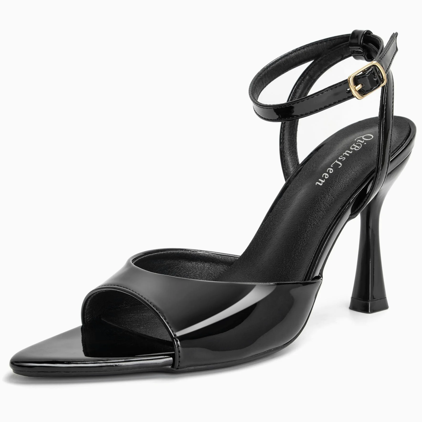Sandalia elegante para mujer con puntera en punta | Punta abierta con tacón de aguja de 9 cm de alto, adecuado para fiestas, veladas, bailes