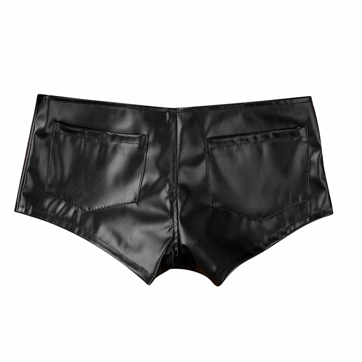 iiniim Booty Shorts Cuero Mujer Cintura Alta Ropa Danza Baile Barra Pole Dance Bodycon