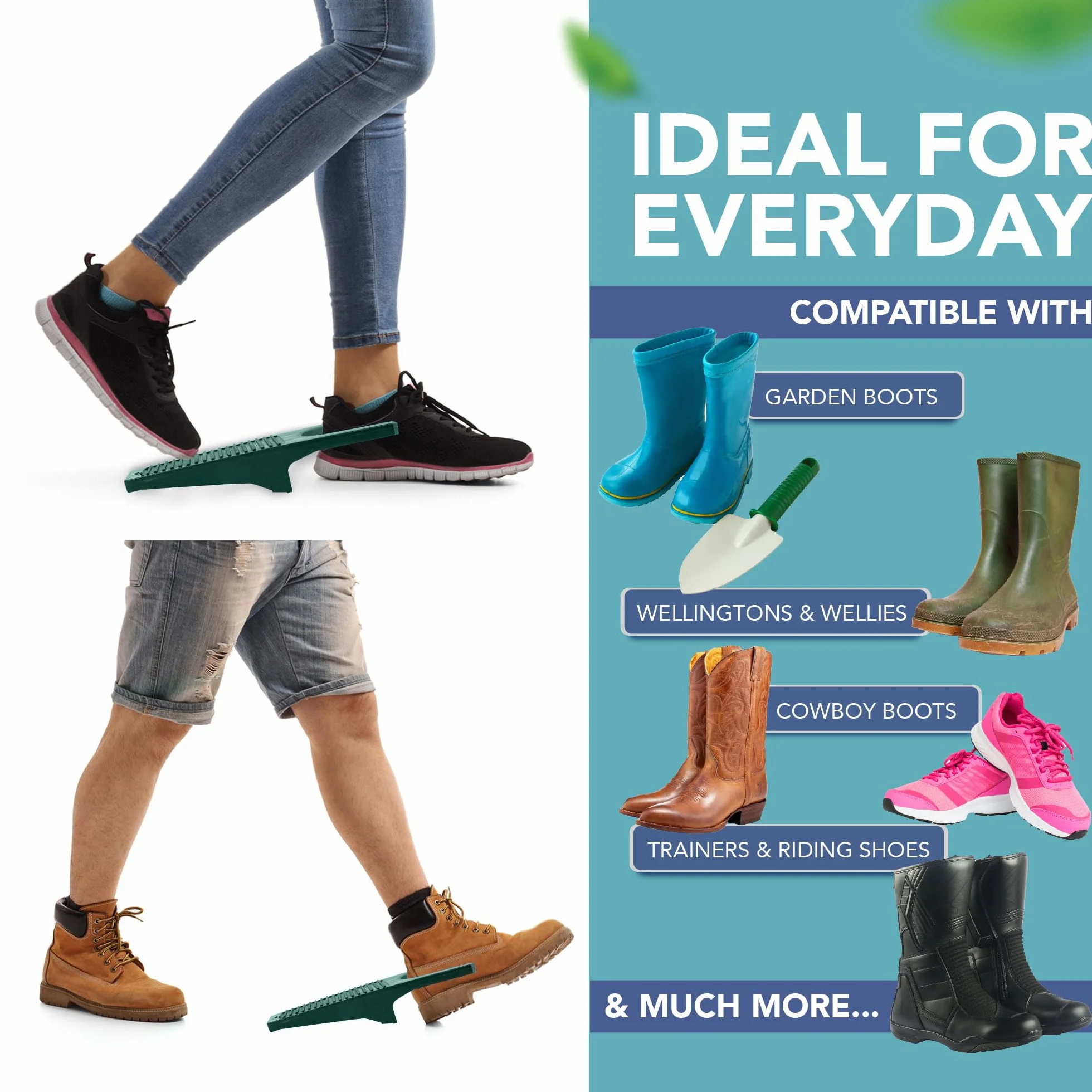 HEFTMAN Boot Jack - 2 removedores de botas de agua resistentes, Green, Talla única