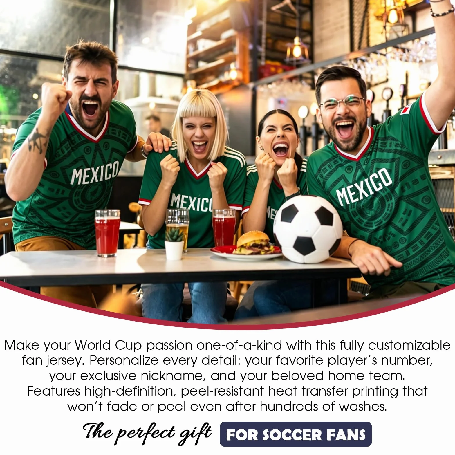 Genérico Camiseta de fútbol Personalizada, Camiseta de fútbol Nacional Personalizada con Nombre/número, Regalo Personalizado para fanáticos de Camisetas para Hombres, Mujeres y jóvenes