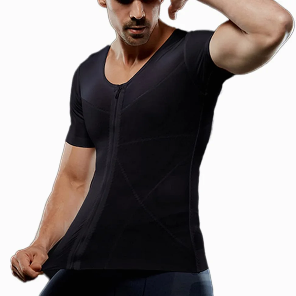 Hombre Waist Trainer Camiseta Reductora Moldeador Adelgazante Reductora Compresion Elástica de Ropa Interior