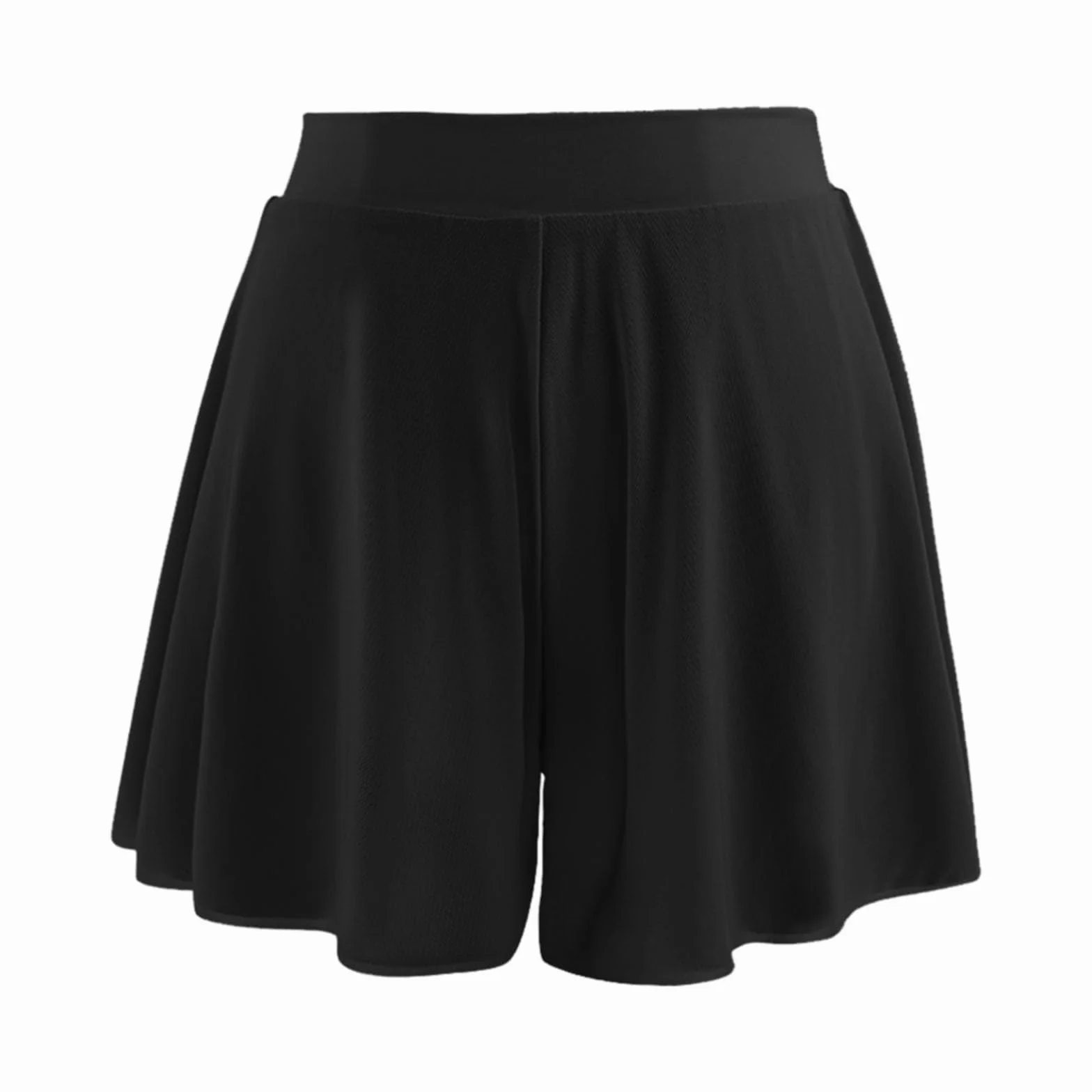 Pantalones cortos de baile para mujer, cintura elástica, transpirables, color puro, elásticos