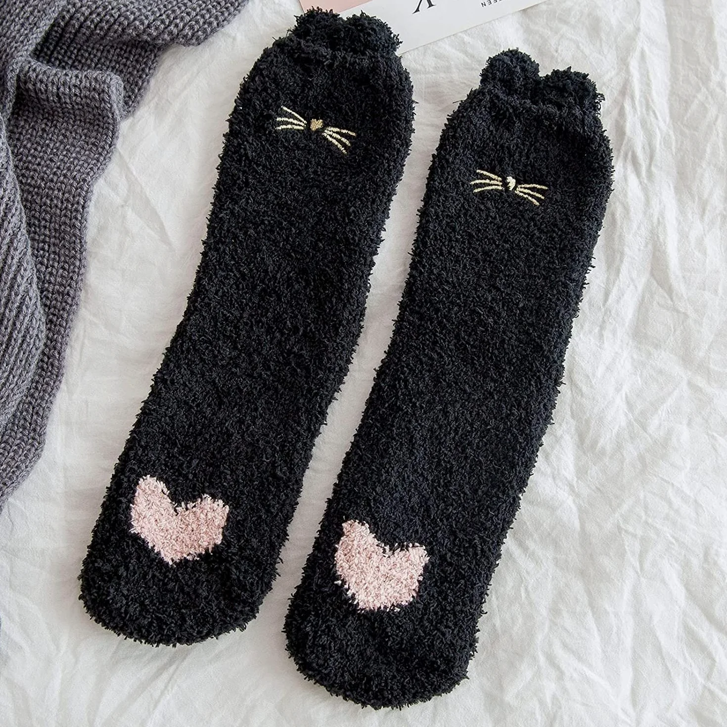 Calcetines Invierno 5 Pares De Calcetines Térmicos Esponjosos Para Mujer, Calcetín Grueso Supersuave Cálido De Invierno, Cómodo Calcetines Termicos