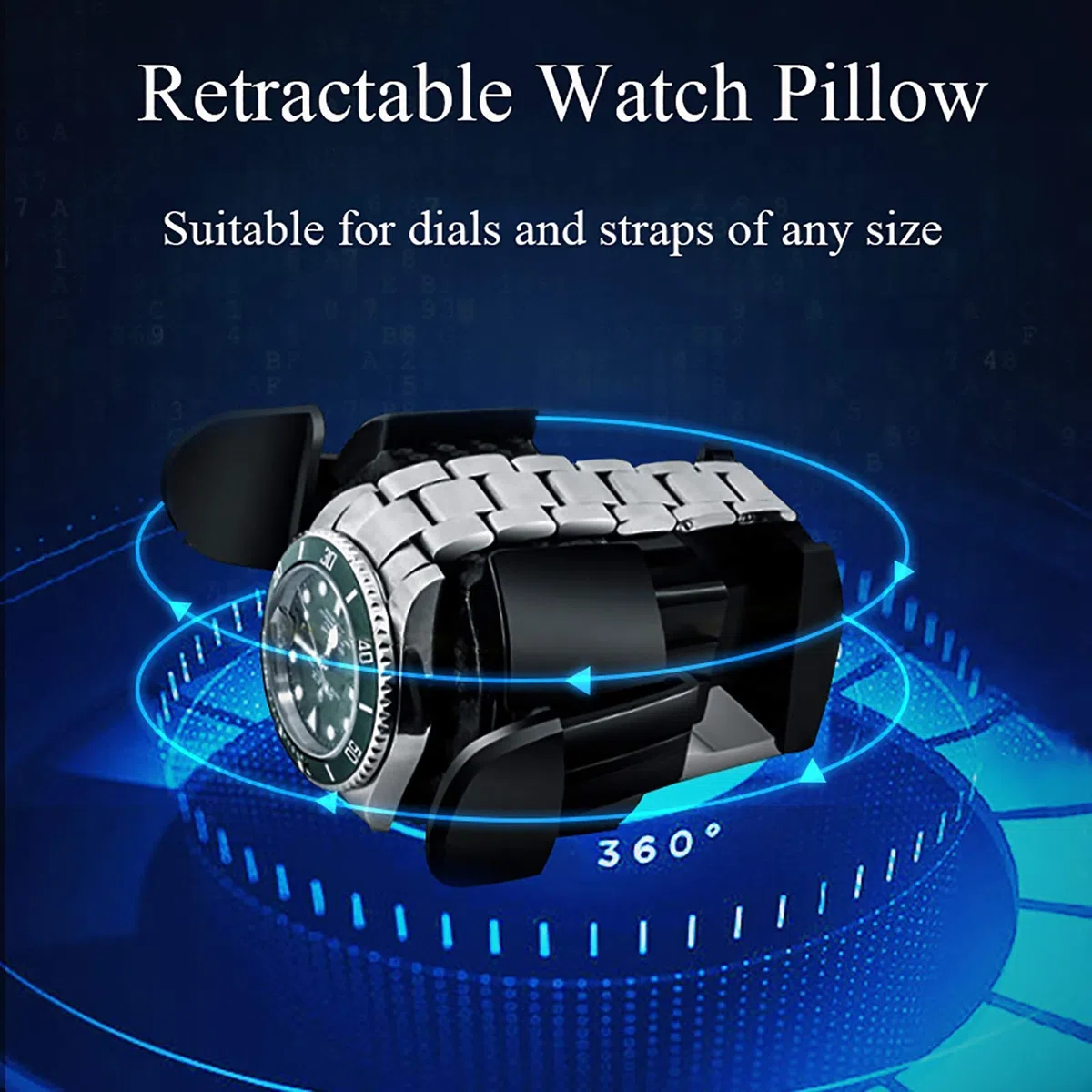 Agitador de Reloj Inteligente, Reloj mecánico antimagnético, Dispositivo de Cuerda automática, enrollador de Reloj con Pantalla táctil (Caja de presentación de Reloj)