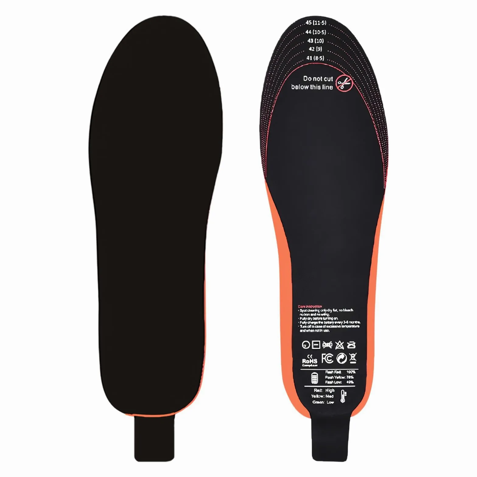 Plantillas Recargables USB, Plantillas Calefactables | 1 par de Plantillas | térmicas Recargables por USB para Invierno, Calentadores de pies para climas fríos, a Medida