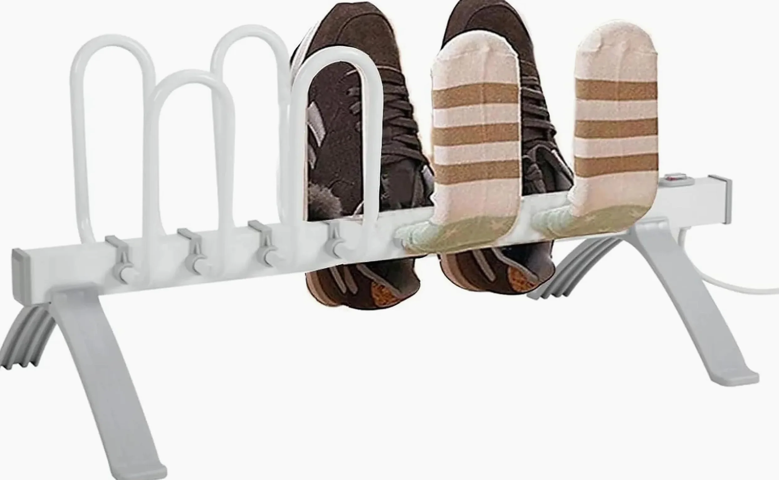 Secador de zapatos eléctrico con 4 estantes, estante de secado rápido para botas de trabajo, botas de fútbol, zapatillas y accesorios