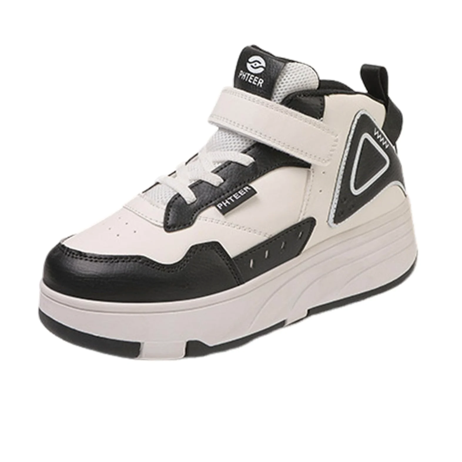 Surwin Zapatillas con Ruedas Niña, Hebilla de Nailon Zapatos de Caña Media de Niños con Ruedas 2 en 1 Zapatillas de Skateboard Zapatos de Skate Roller Skate Shoes Sneakers Moda