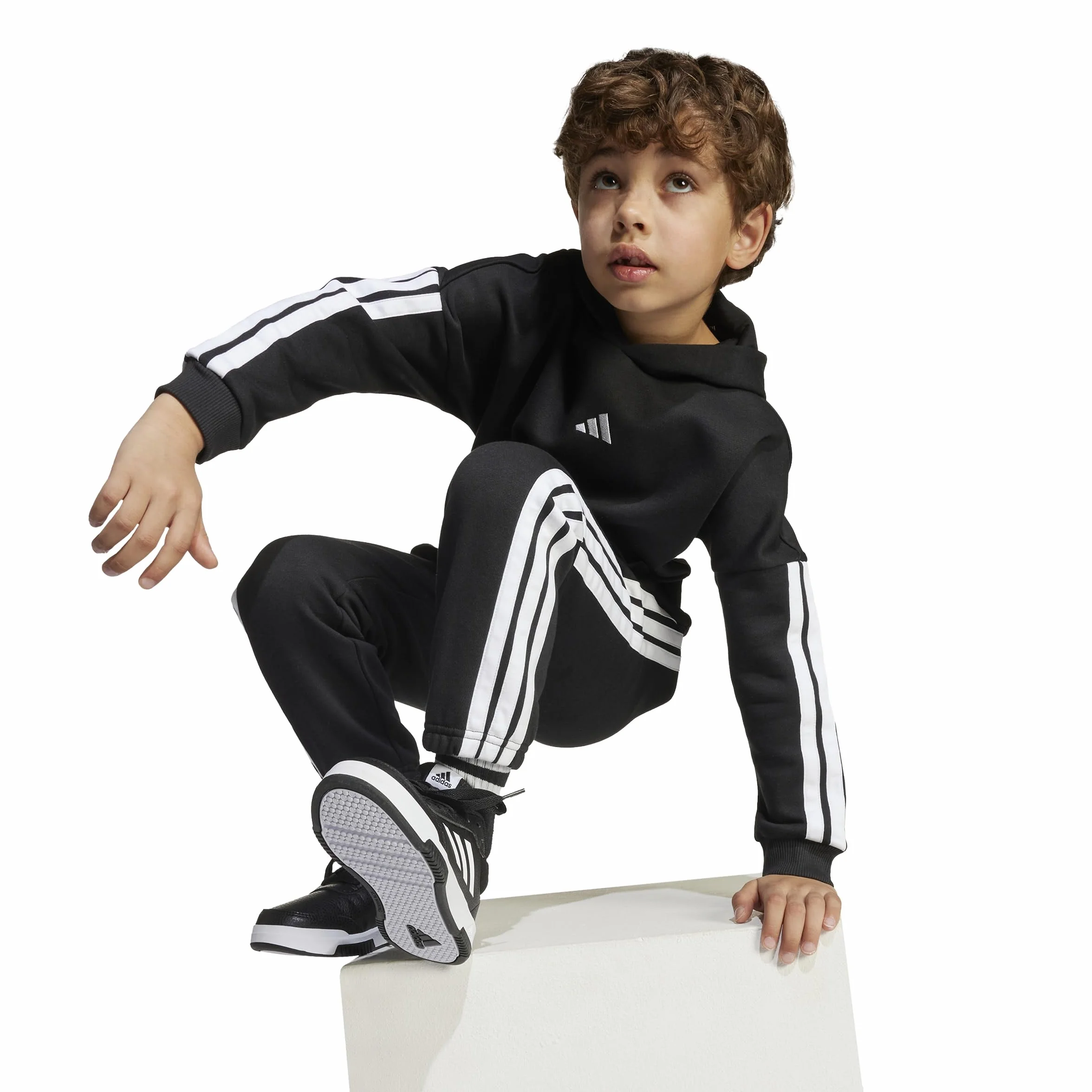 adidas Adidas Little Kids 3 Stripes Essentials Fleece Tracksuit Chándal Niños (Pack de 1)