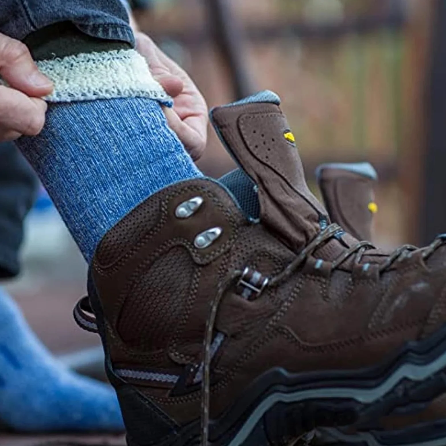 Calcetines de Lana for Hombre, Medias for Botas Senderismo, 80%, Calcetines térmicos más Gruesos, Deportes al Aire Libre, Ciclismo, esquí, Invierno