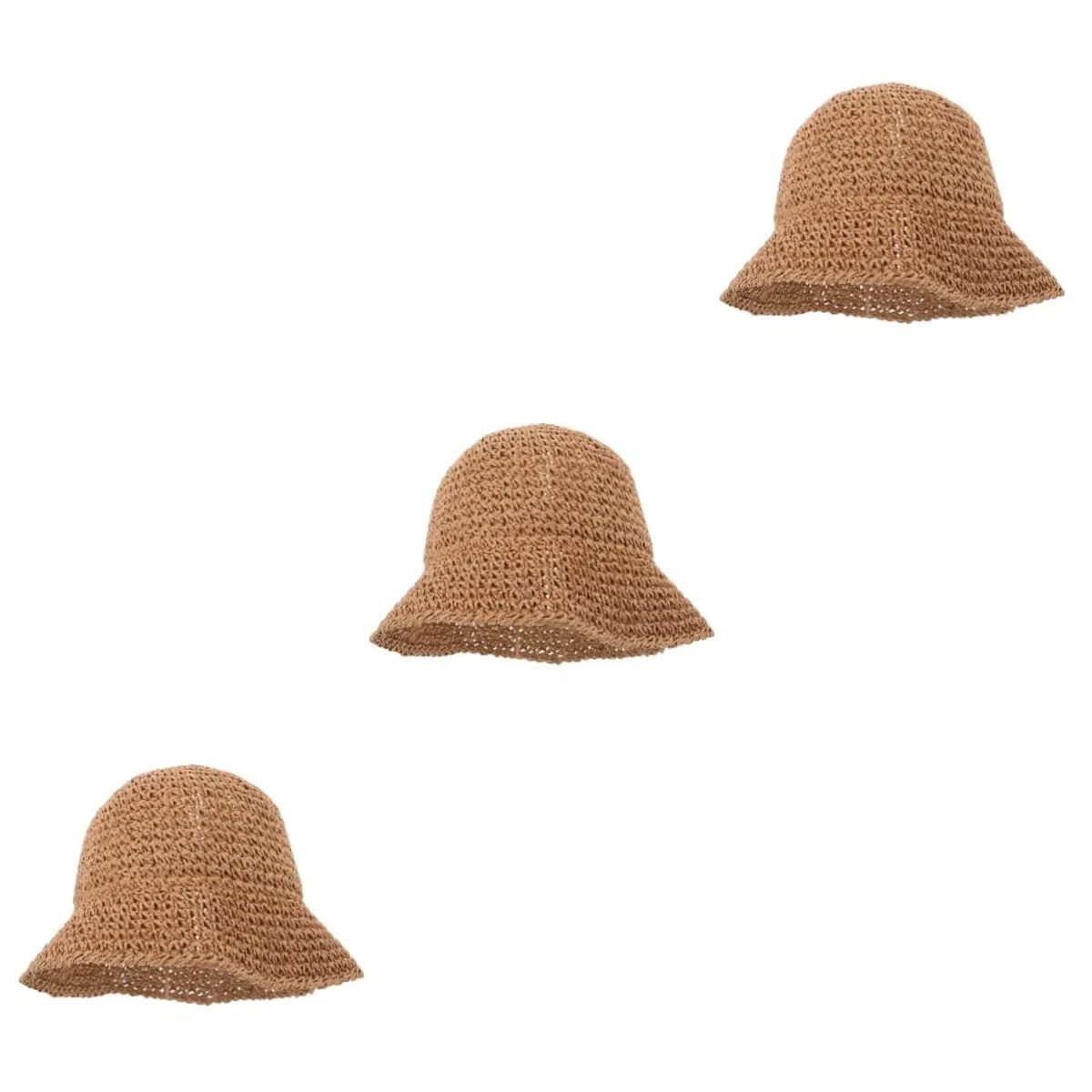 FRCOLOR Sombrero de de Verano Sombrero de Hombre Sombrero para el Sol Sombrero de Pescador de Moda Sombreros de Sol para Mujer Sombrero de Pescador de protección Solar Papiro