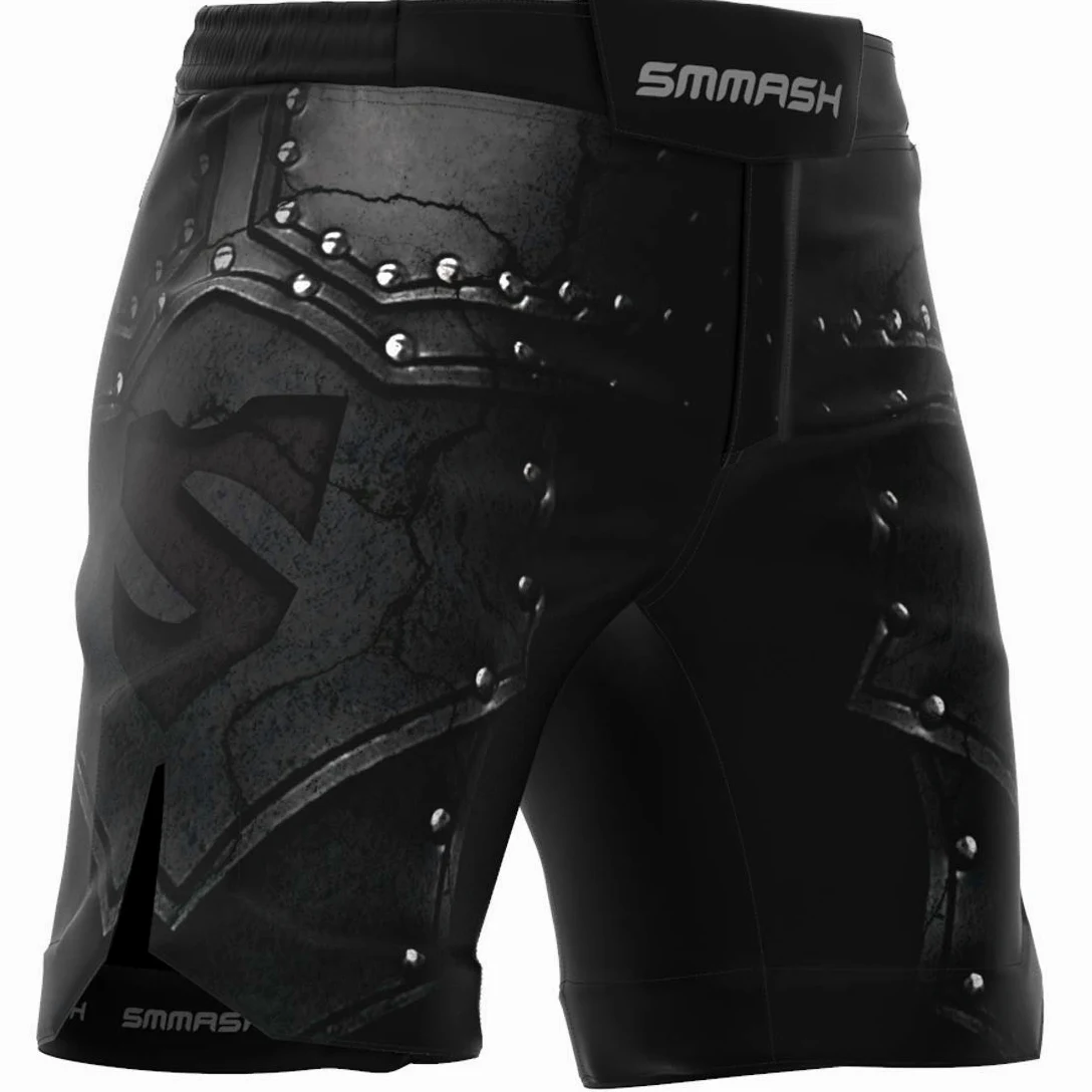SMMASH Pantalones Cortos Hombre para Artes Marciales Kickboxing Boxeo Muay Thai Deportivos De Combate Choker