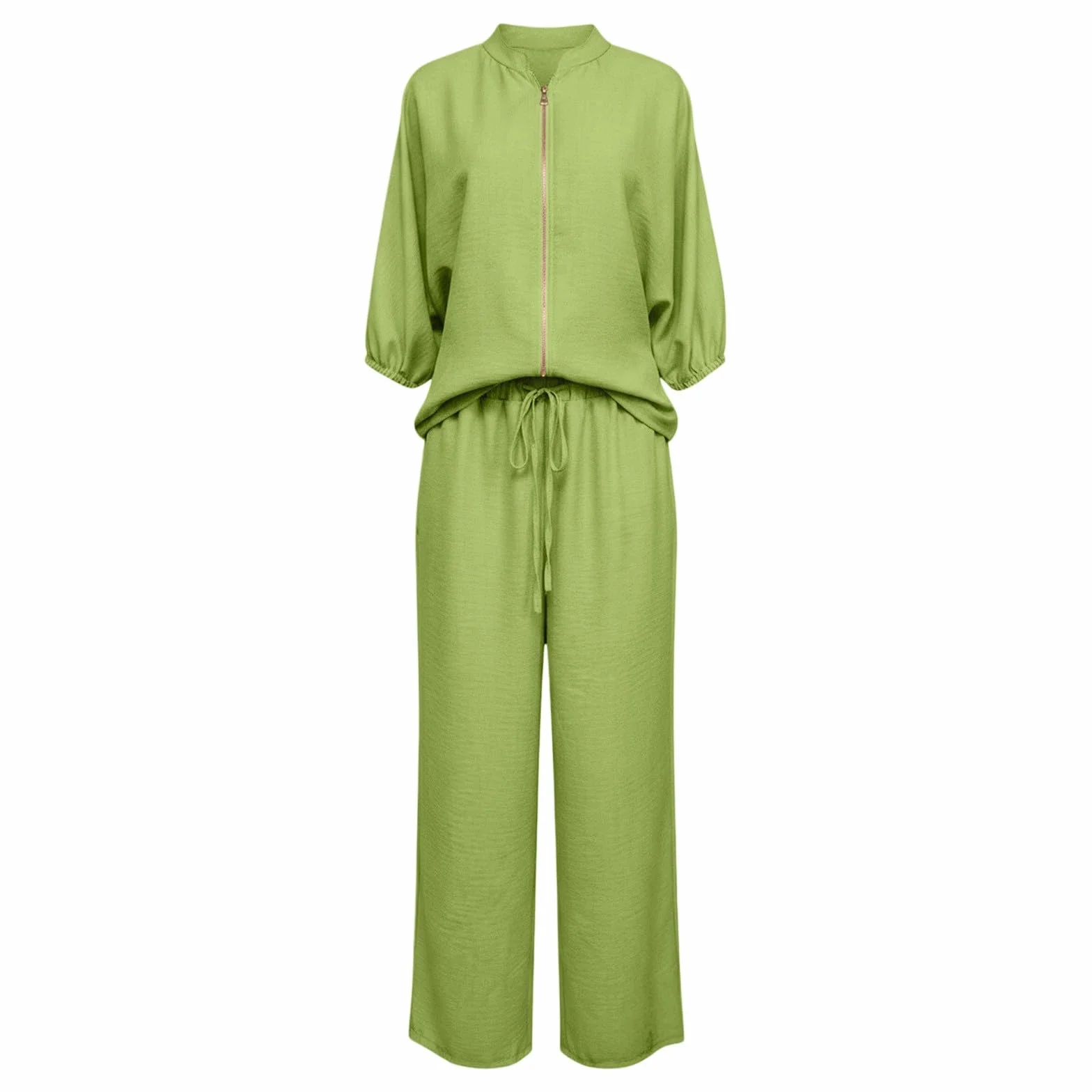 Conjunto Mujer Verano 2 Piezas Moda raje de Primavera Ligero Chndal Blusa Pantalones Ropa Playa Vacaciones Deportivo Casa Trabajoconjunto de mujerVerstil y fcil Combinar