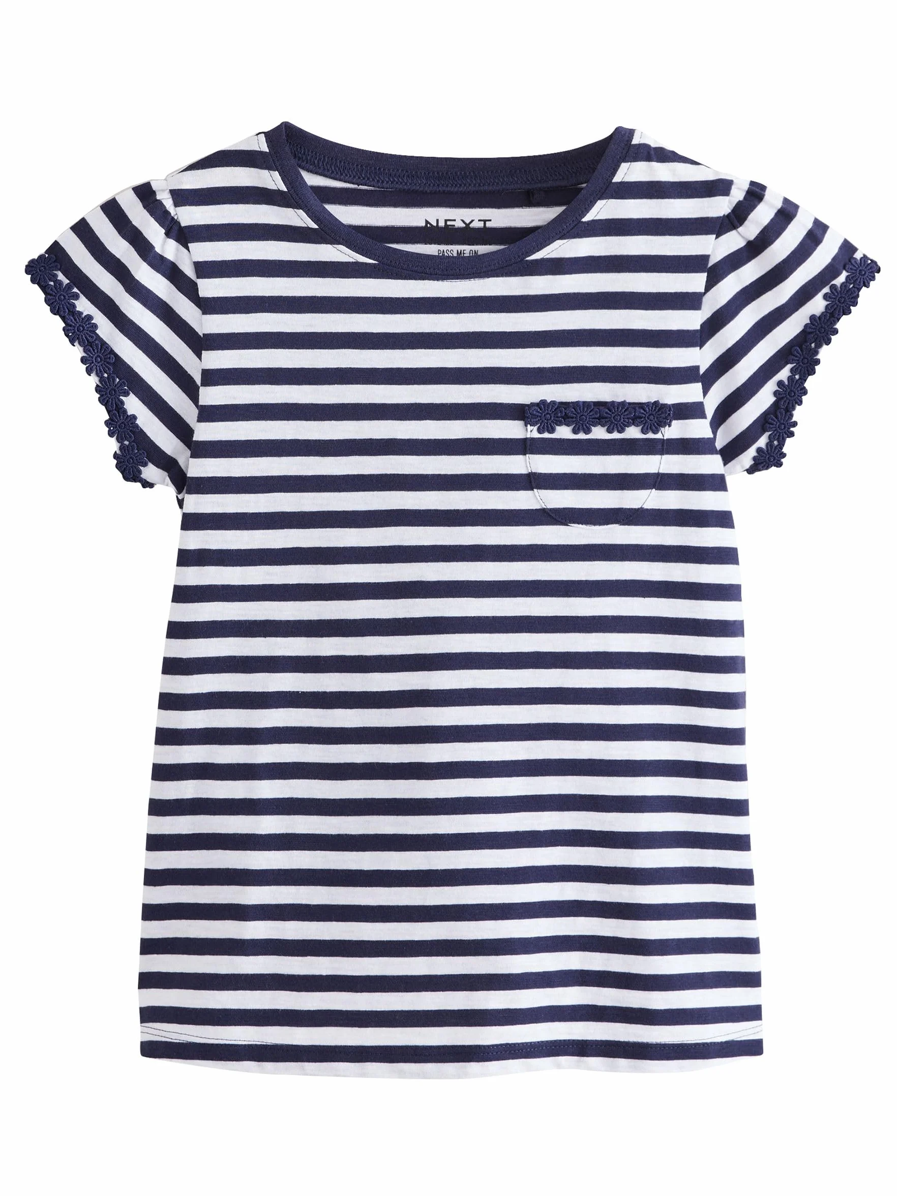 NEXT Niñas Pack de 3 Camisetas con Ribete de Margaritas