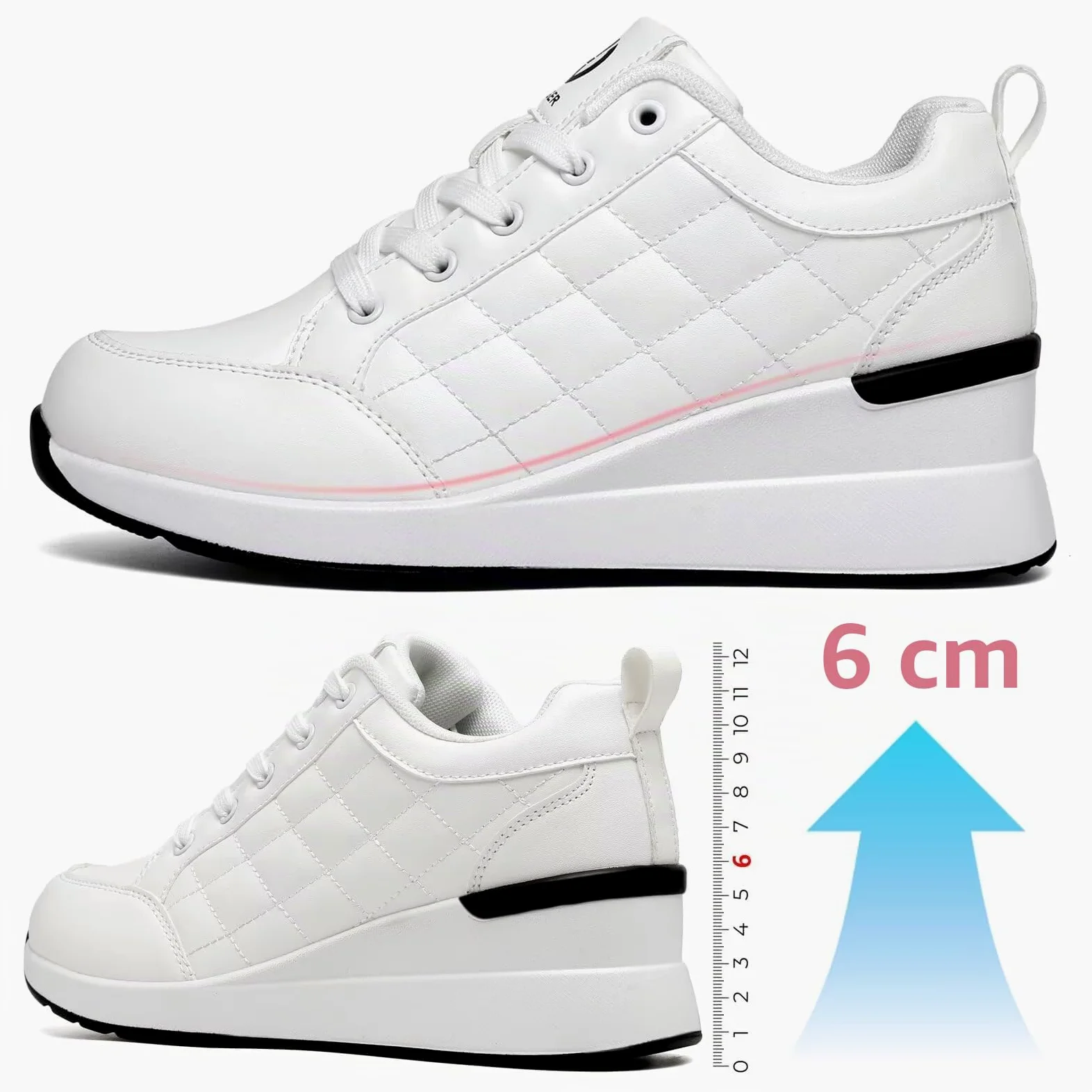 Zapatillas de Cuña para Mujer, Tacón de Cuña de 6 CM, Ligeras y Transpirable