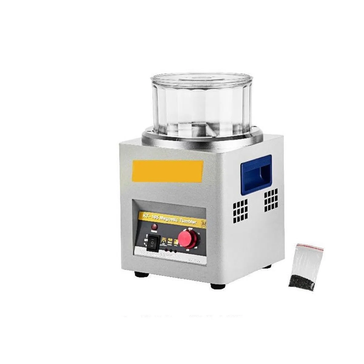 EDEDE Pulidor de Joyas con Vaso magnético KT-185, Mini máquina de Acabado de Metal AC 110V/220V, pulidora de Piezas de precisión Dorada