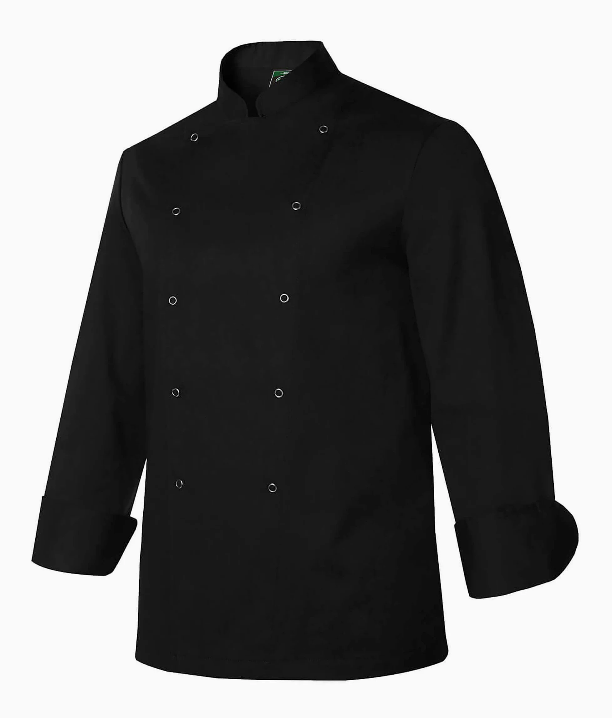 Chaquetilla Cocinero Hombre De Manga Larga Diseño Regular Fit. Color Negro. Ropa Cocina/Hostelería. Talla 50. Ref: 633