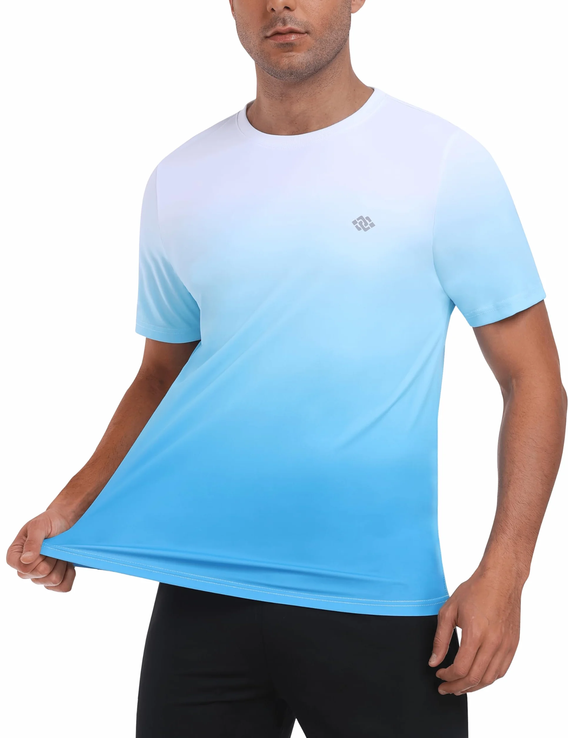 MoFiz Camiseta Anti UV Hombre Rashguard Secado Rápido Manga Corta Transpirable Surf Correr Natación