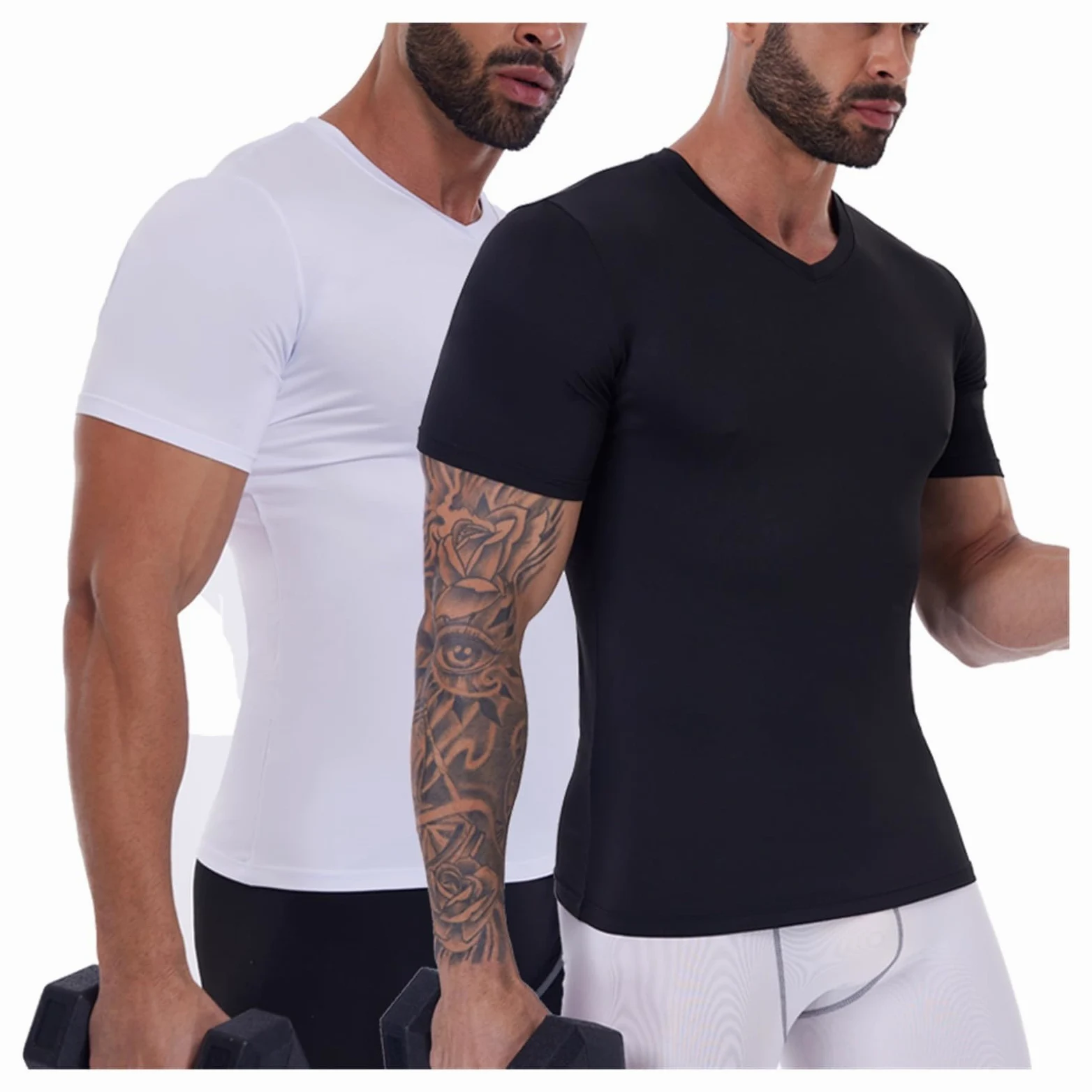 Camiseta CompresióN Hombre Camiseta de compresión for hombre, Fitness, gimnasio, moldeador de cuerpo, deporte, correr, camisetas, camisetas de manga corta de secado rápido, ropa moldeadora masculina C