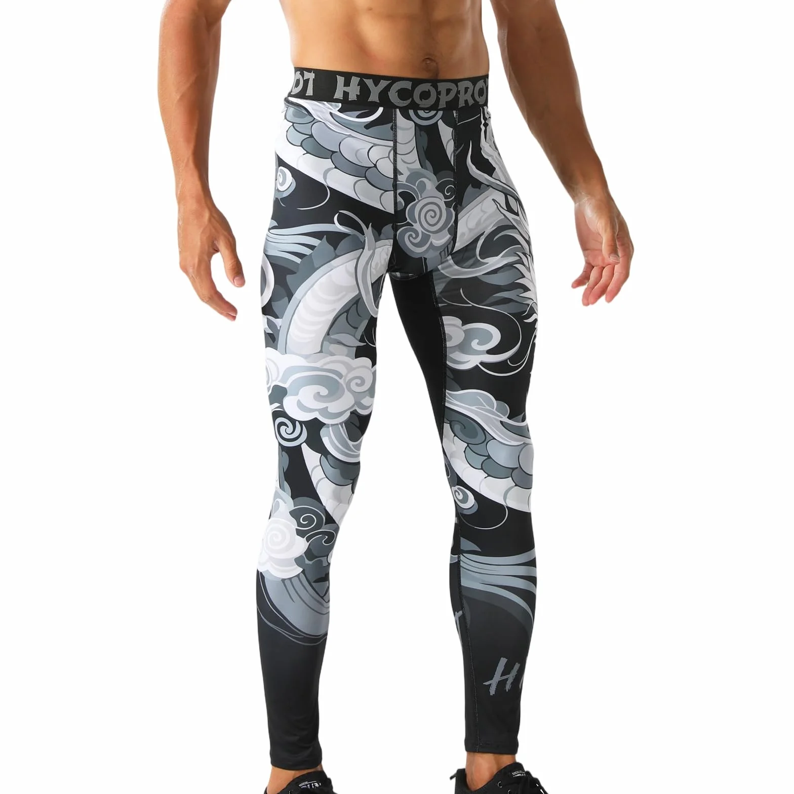 HYCOPROT Pantalones de Compresión para Hombre Mallas Deportivos Secado Rápido Leggings Entrenamiento