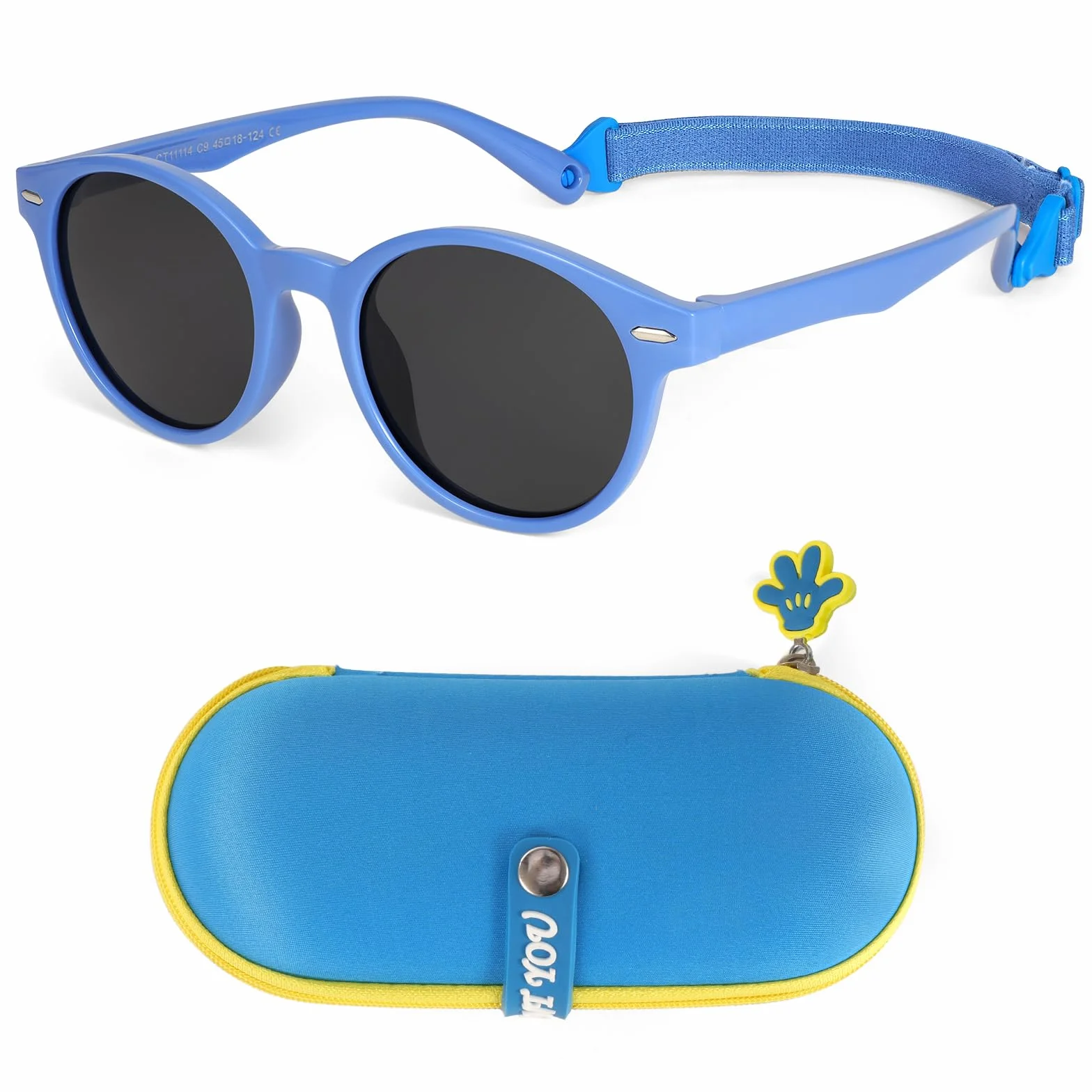 Gafas de Sol Infantiles Polarizadas UV400 Protección Rayos Flexible con Correa - 3-10 Años